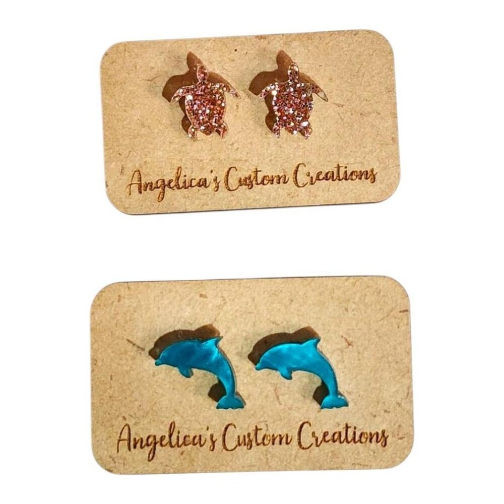 Oceanic Sparkle & Splash Acrylic Studs